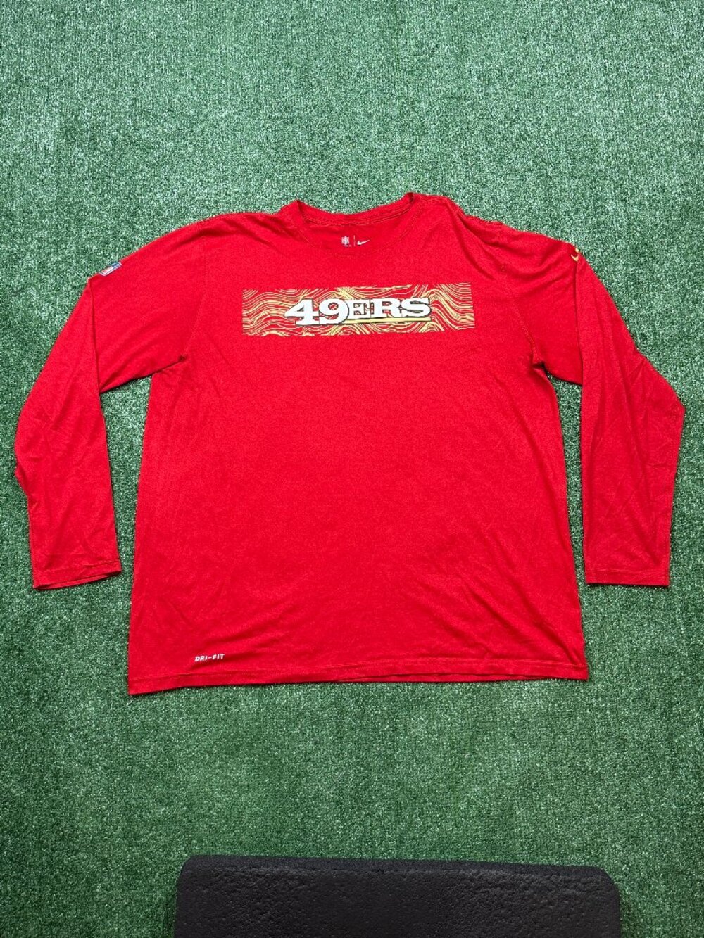 SAN FRANCISCO 49ERS Mens Shirt Size 2XL Red NFL Football Long Sleeve Nike
